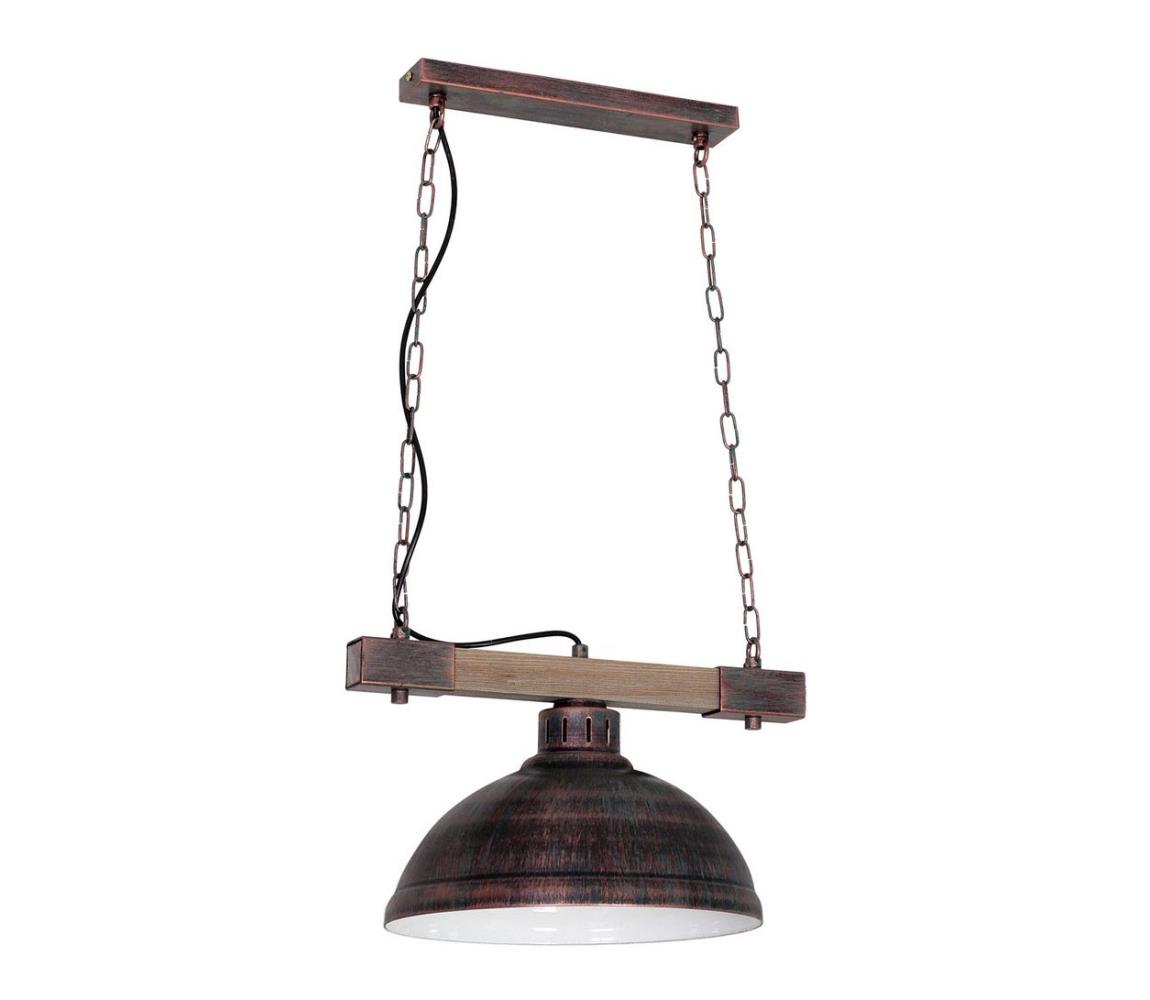 Żyrandol na łańcuchu HAKON 1xE27/60W/230V drewno naturalne