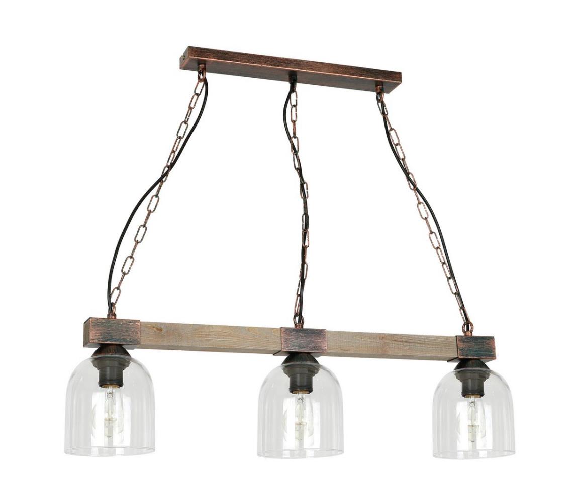 Żyrandol na łańcuchu HAKON 3xE27/60W/230V