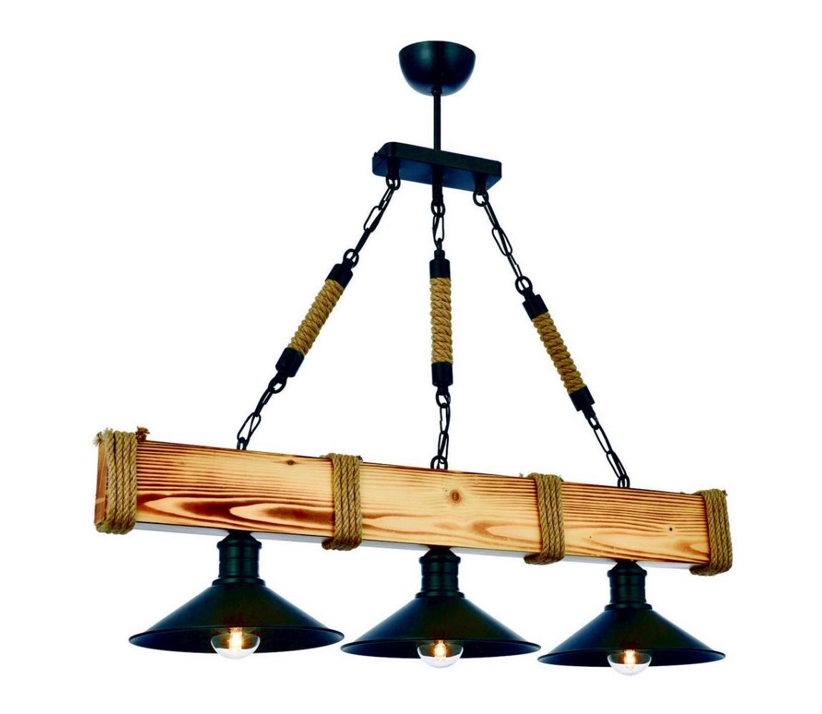 Żyrandol na łańcuchu KUTUK 3xE27/60W/230V