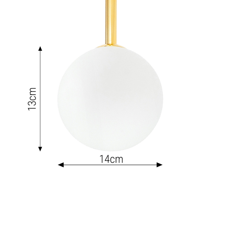 Żyrandol na drążku 4xE27/35W/230V śr. 70 cm złoty