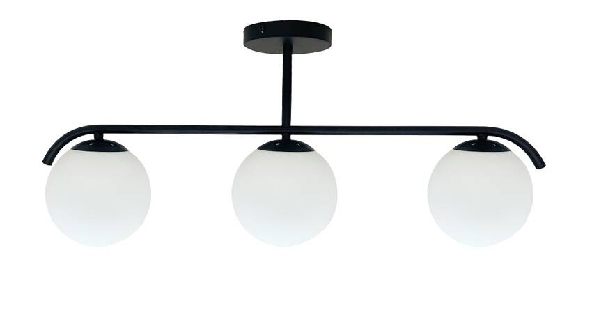 Żyrandol na drążku AMADEO 3xE14/40W/230V czarny