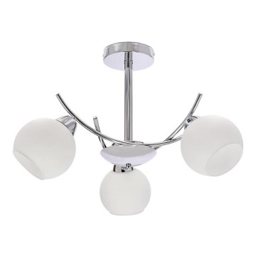 Żyrandol na drążku AMOS 3xE27/40W/230V chrom błyszczący