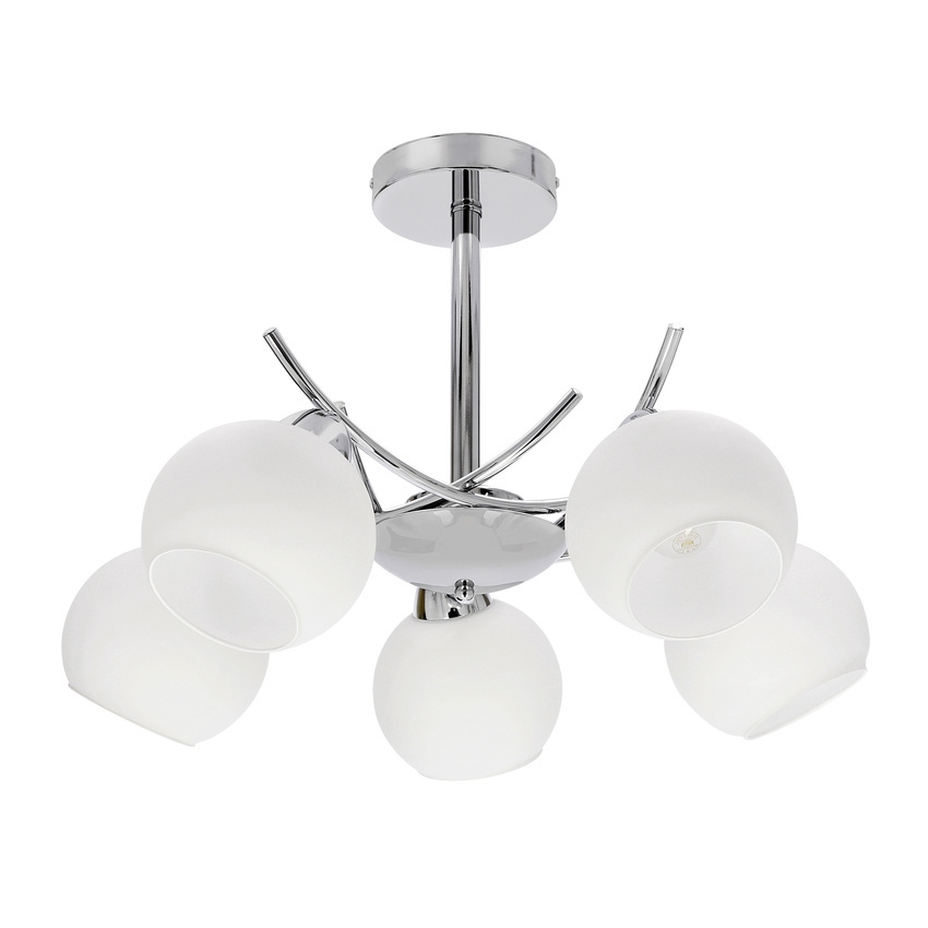 Żyrandol na drążku AMOS 5xE27/40W/230V chrom błyszczący
