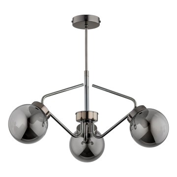 Żyrandol na drążku BARSUM 3xE14/10W/230V szary