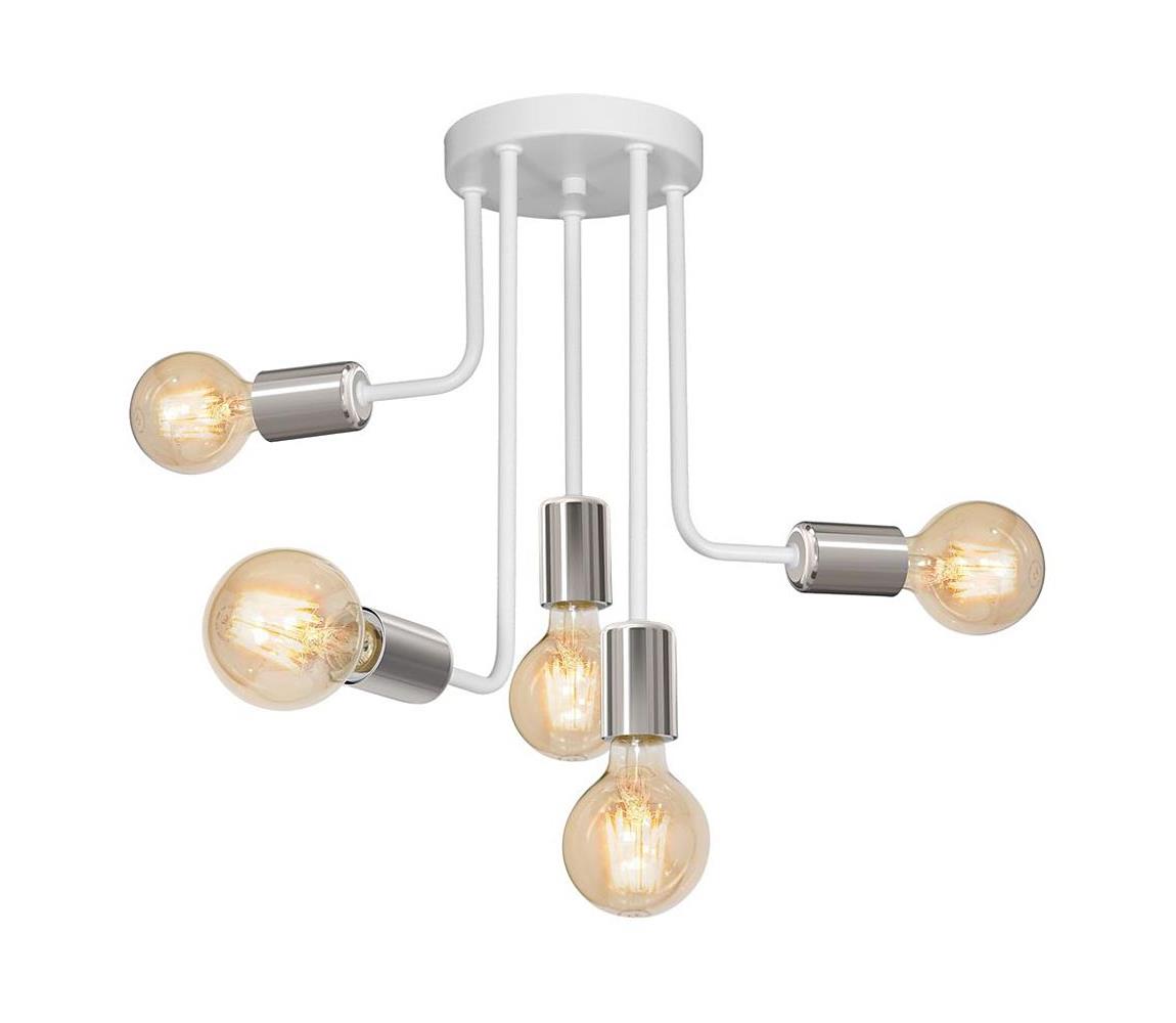 Żyrandol na drążku CANDELA 5xE27/15W/230V biały