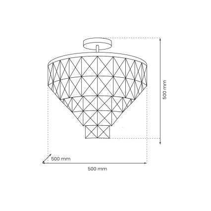 Żyrandol na drążku CHELSEA 6xE14/40W/230V śr. 50 cm chrom błyszczący