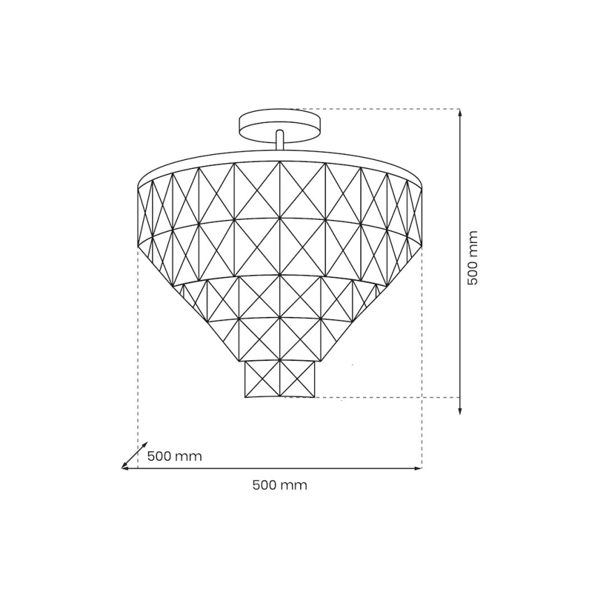 Żyrandol na drążku CHELSEA 6xE14/40W/230V śr. 50 cm chrom błyszczący