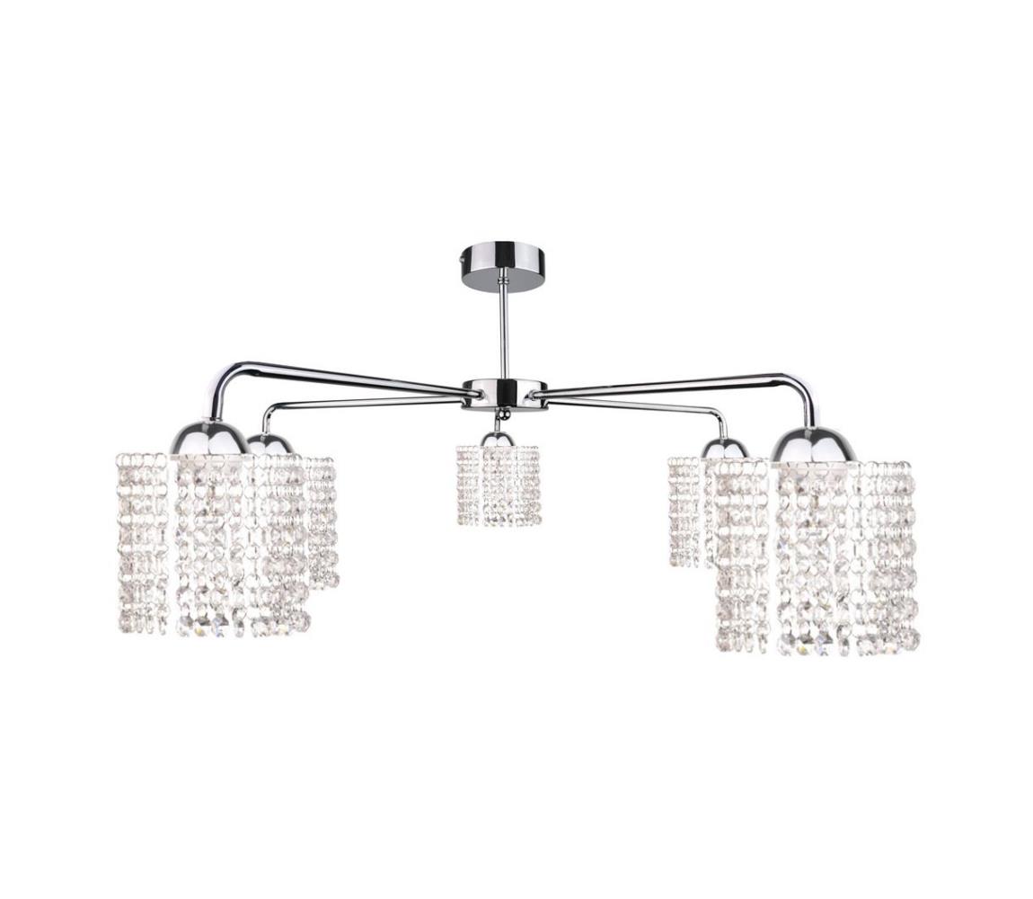 Żyrandol na drążku DIAMONT 5xE27/60W/230V