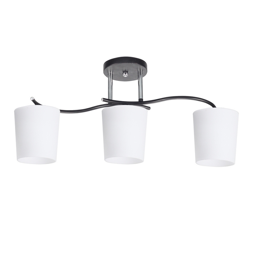 Żyrandol na drążku ESNYR 3xE27/40W/230V czarny/biały