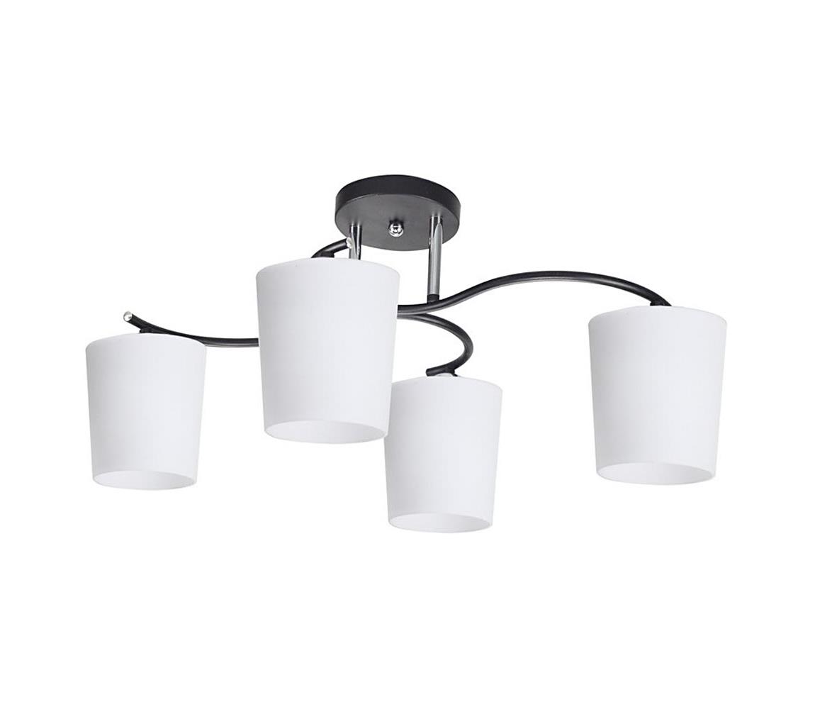 Żyrandol na drążku ESNYR 4xE27/40W/230V czarny/biały