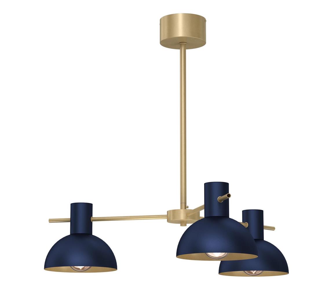 Żyrandol na drążku ESTATE MINI 3xE27/15W/230V niebieski