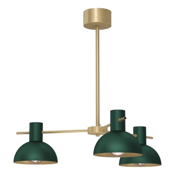Żyrandol na drążku ESTATE MINI 3xE27/15W/230V zielony