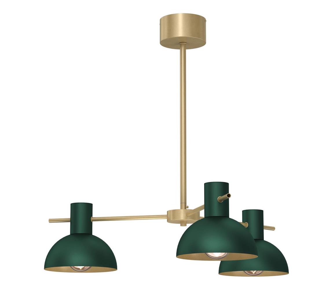 Żyrandol na drążku ESTATE MINI 3xE27/15W/230V zielony