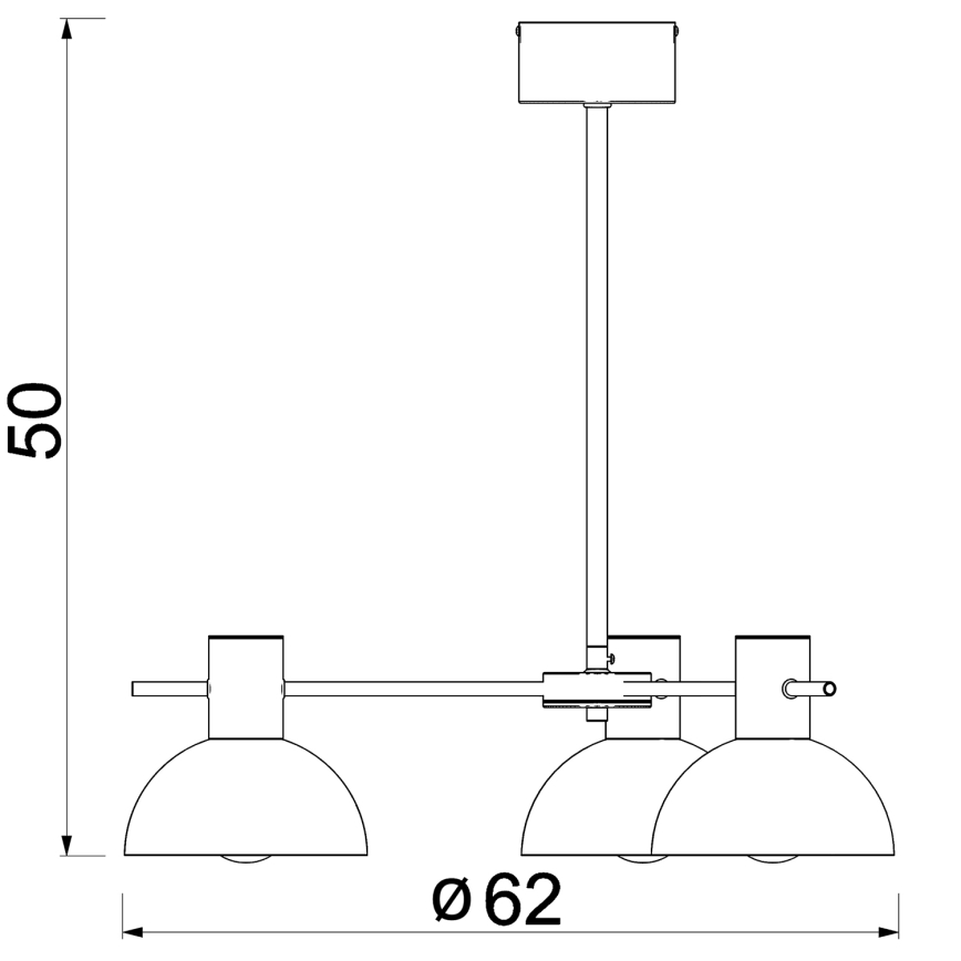 Żyrandol na drążku ESTATE MINI 3xE27/15W/230V zielony