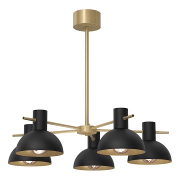Żyrandol na drążku ESTATE MINI 5xE27/15W/230V czarny