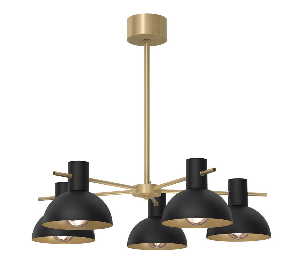 Żyrandol na drążku ESTATE MINI 5xE27/15W/230V czarny
