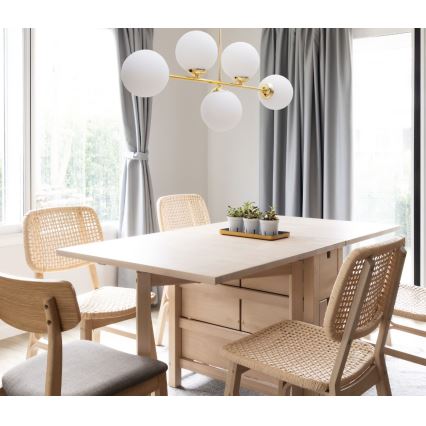 Żyrandol na drążku FIRA 5xE27/60W/230V złoty