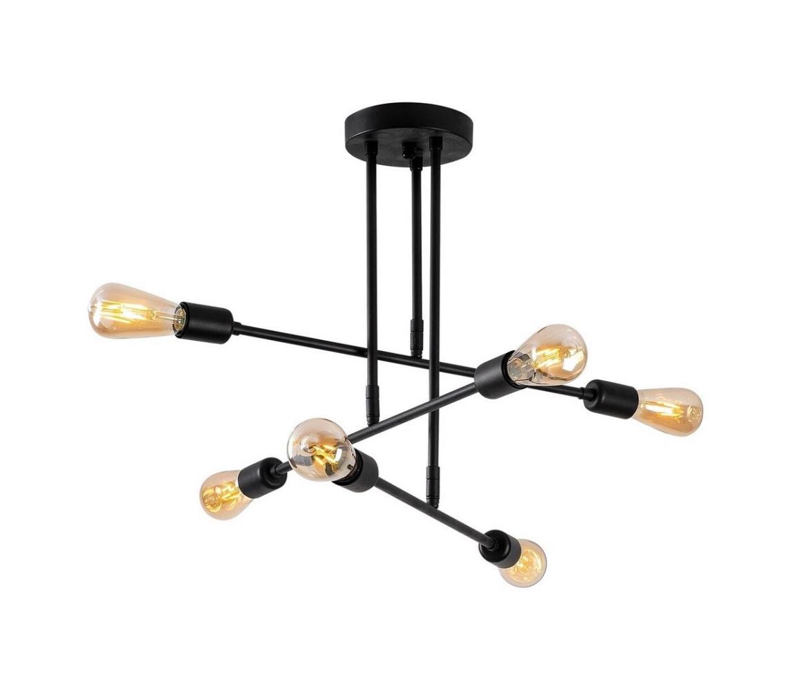 Żyrandol na drążku FLOWER 6xE27/40W/230V