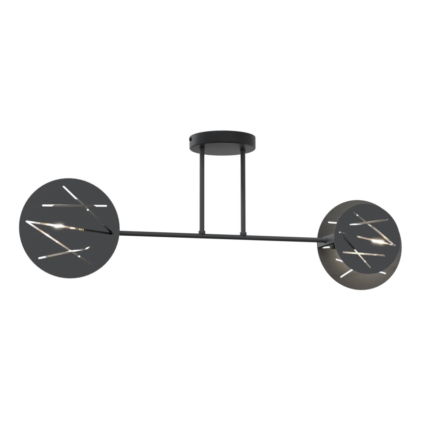 Żyrandol na drążku FRICK 2xE27/15W/230V czarny