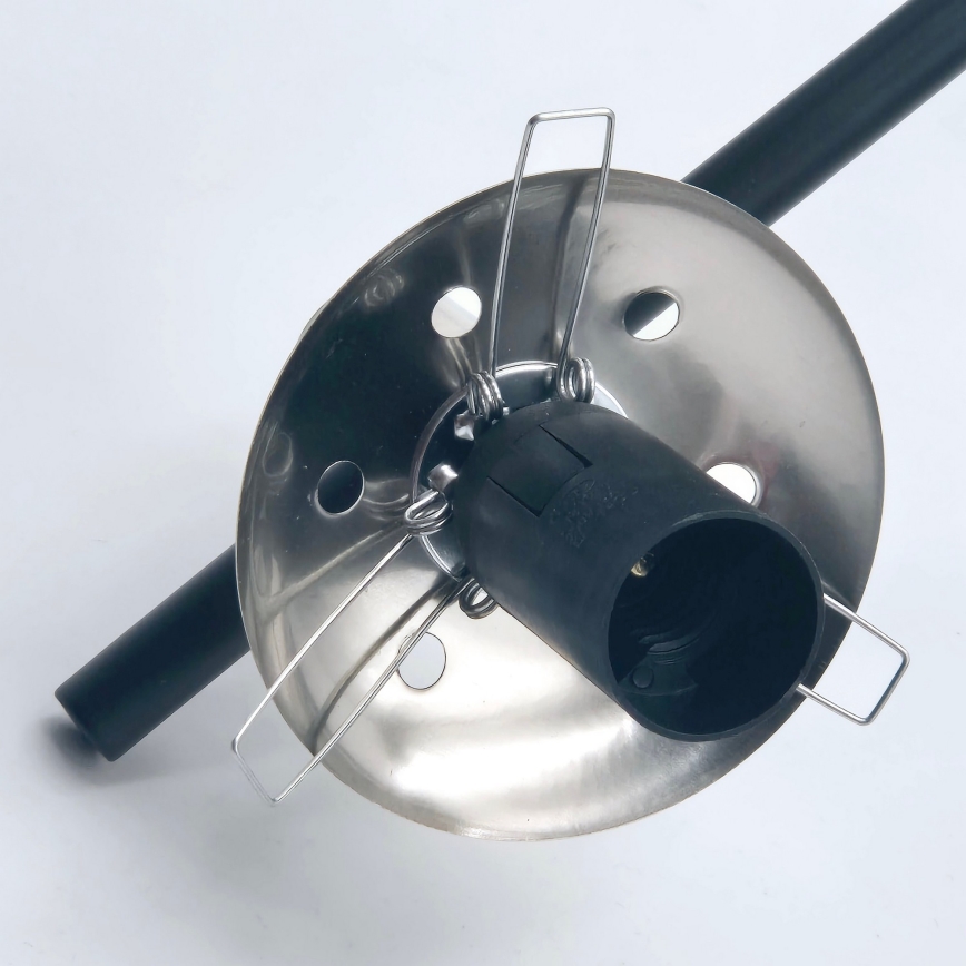 Żyrandol na drążku LILOU 6xE14/5W/230V matowy chrom/dymny