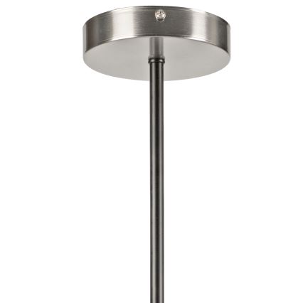 Żyrandol na drążku LILOU 6xE14/5W/230V matowy chrom/dymny
