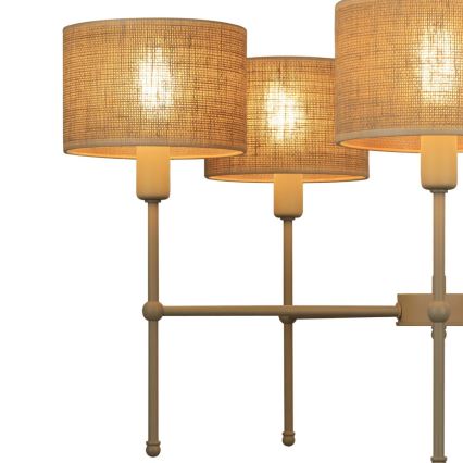 Żyrandol na drążku MADELA 5xE14/40W/230V juta/beżowy