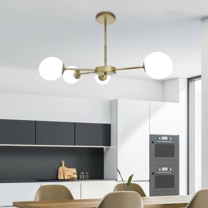 Żyrandol na drążku MATI 4xG9/20W/230V złoty