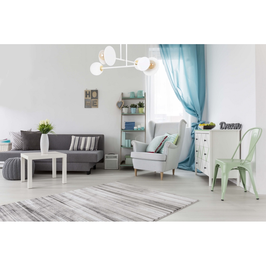 Żyrandol na drążku MINERVA 2xE27/15W + 2xE14/10W/230V biały