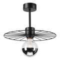 Żyrandol na drążku MONTANA 1xE27/15W/230V śr. 30 cm czarny