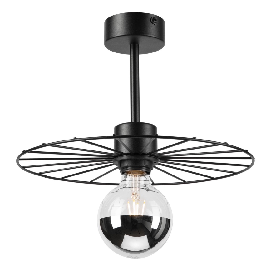 Żyrandol na drążku MONTANA 1xE27/15W/230V śr. 30 cm czarny