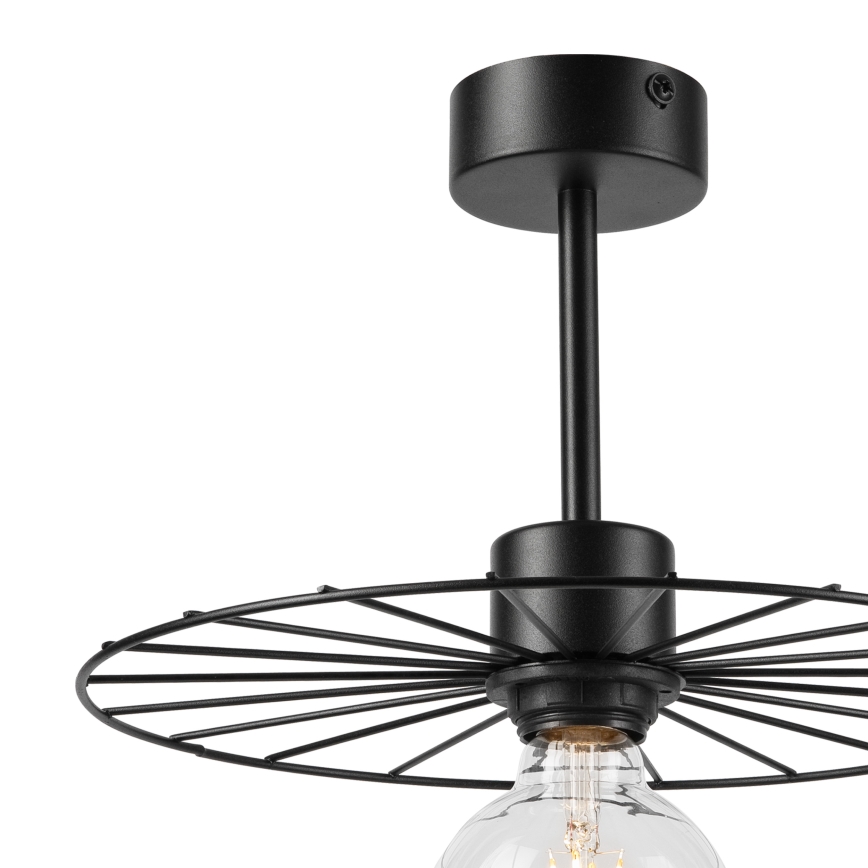 Żyrandol na drążku MONTANA 1xE27/15W/230V śr. 30 cm czarny