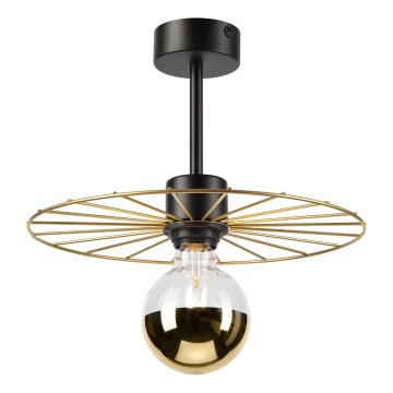 Żyrandol na drążku MONTANA 1xE27/15W/230V śr. 30 cm złoty/czarny