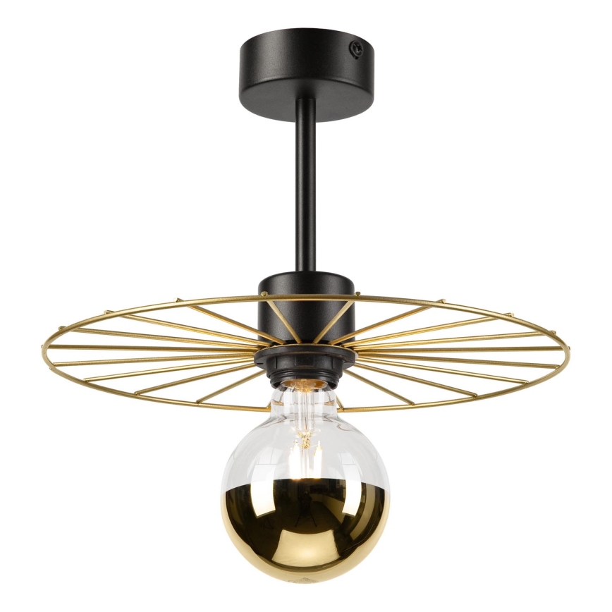 Żyrandol na drążku MONTANA 1xE27/15W/230V śr. 30 cm złoty/czarny