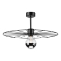 Żyrandol na drążku MONTANA 1xE27/15W/230V śr. 45 cm czarny