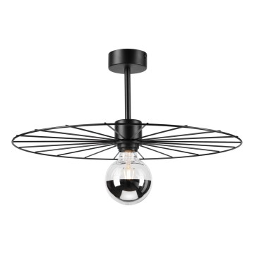 Żyrandol na drążku MONTANA 1xE27/15W/230V śr. 45 cm czarny