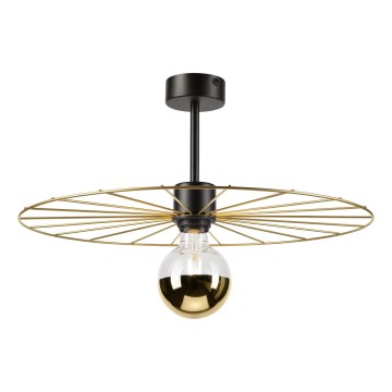 Żyrandol na drążku MONTANA 1xE27/15W/230V śr. 45 cm złoty/czarny