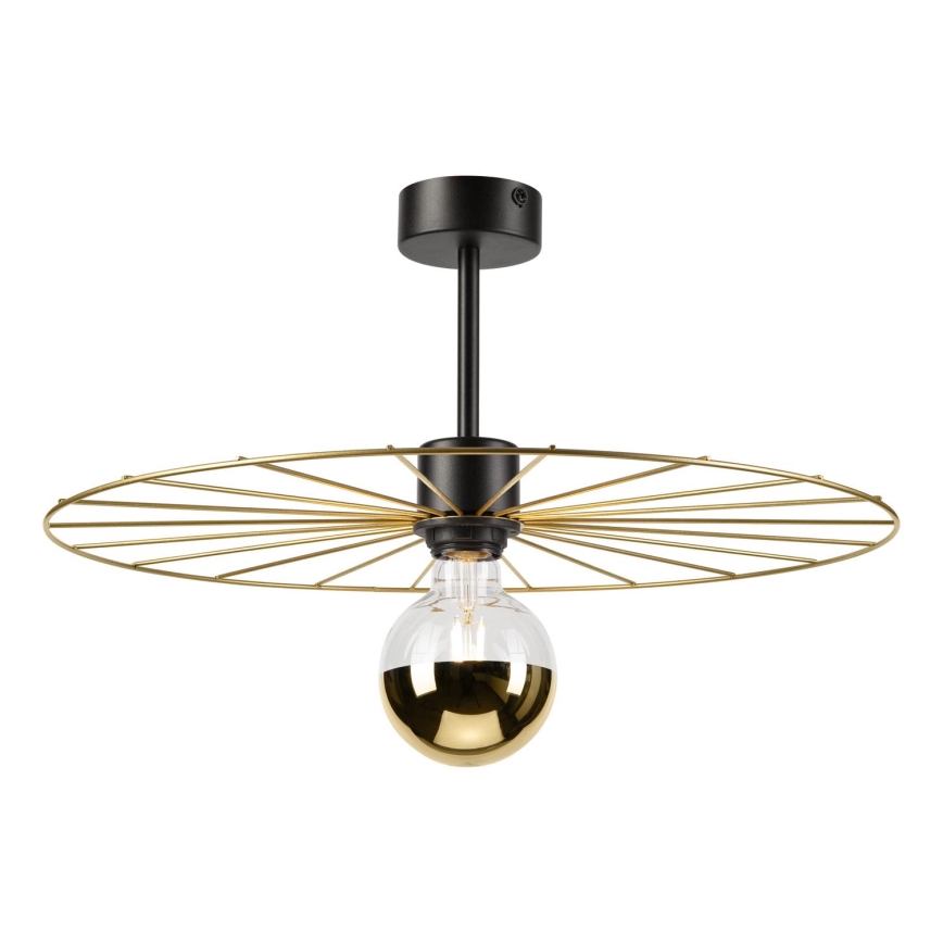 Żyrandol na drążku MONTANA 1xE27/15W/230V śr. 45 cm złoty/czarny