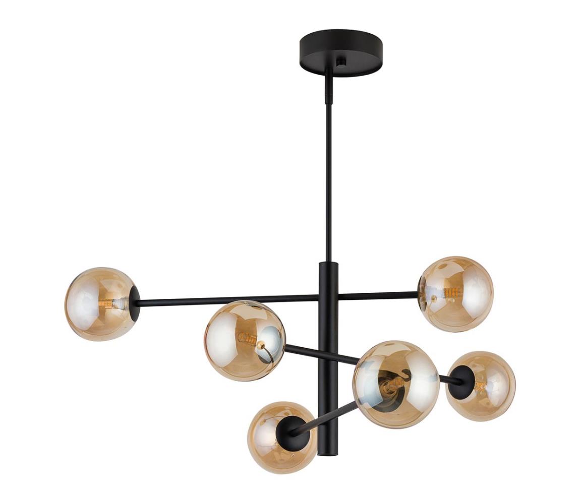 Żyrandol na drążku ORO 6xG9/12W/230V czarny/złoty