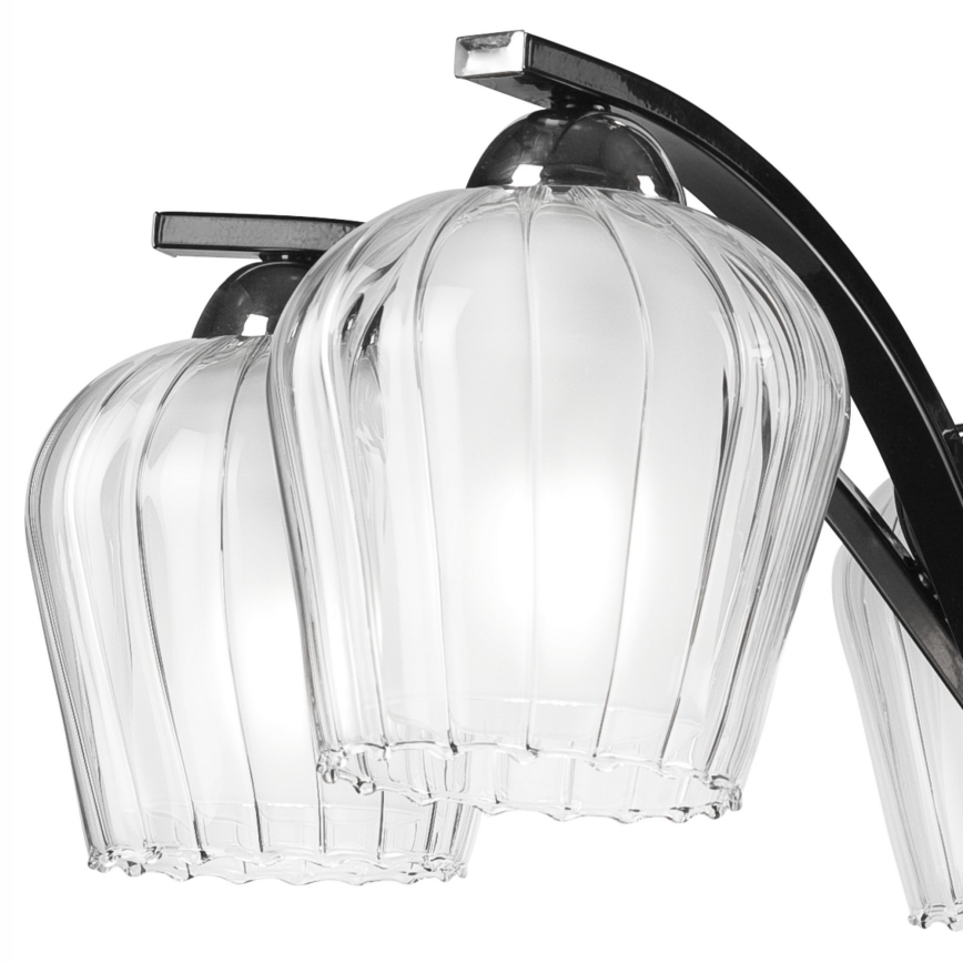 Żyrandol na drążku PAULA 5xE27/60W/230V czarne