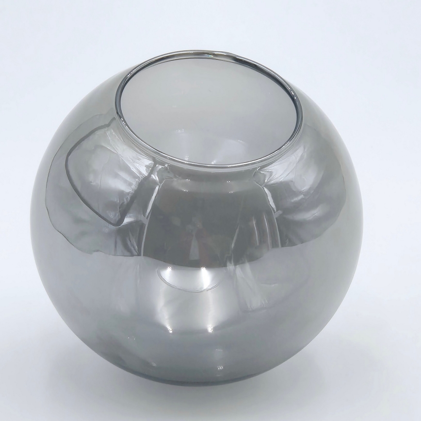 Żyrandol na drążku ROLLO 8xE14/5W/230V matowy chrom/dymny