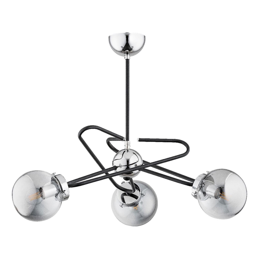 Żyrandol na drążku SAGITO 3xE14/10W/230V chrom błyszczący