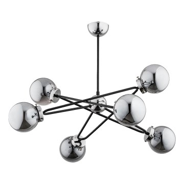 Żyrandol na drążku SAGITO 6xE14/10W/230V chrom błyszczący
