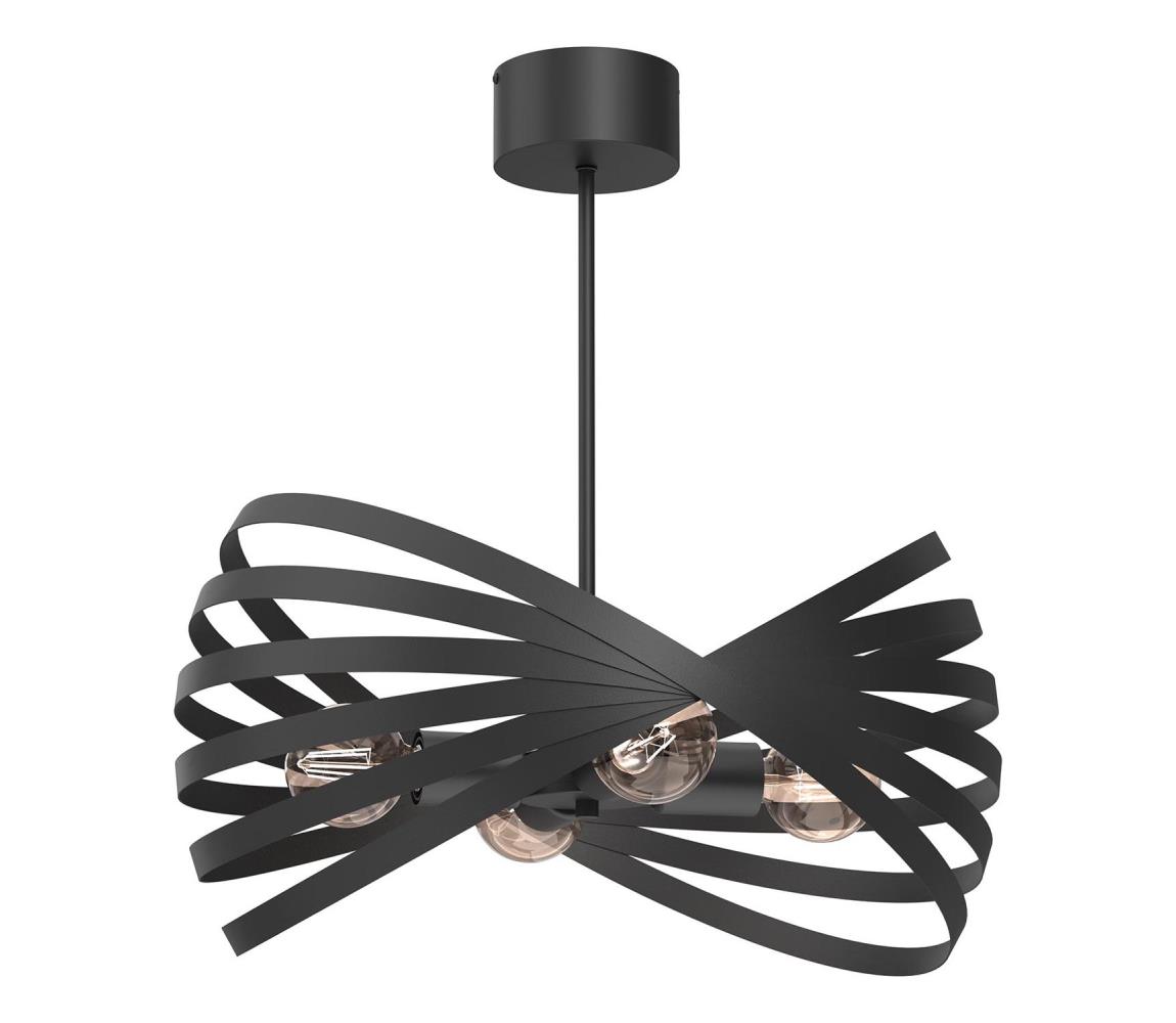 Żyrandol na drążku SPARKLE 4xE27/15W/230V czarny