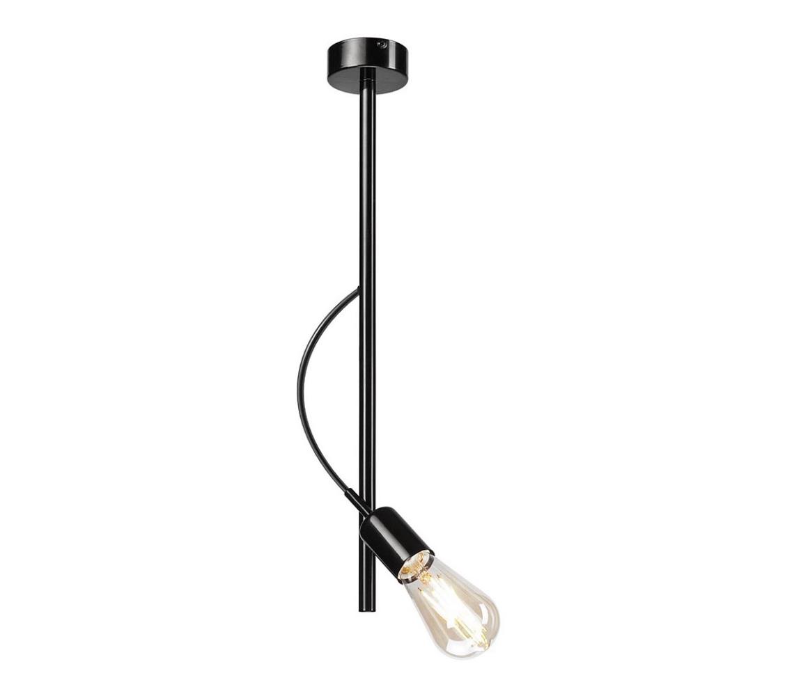 Żyrandol na drążku TARO 1xE27/60W/230V czarny