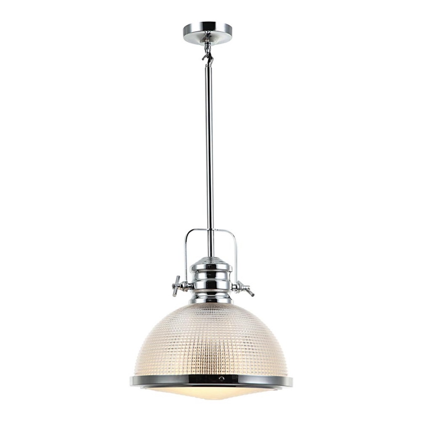 Żyrandol na drążku THOR 1xE27/11W/230V chrom błyszczący
