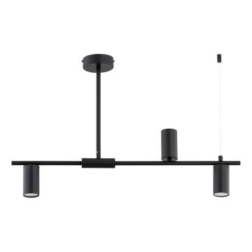 Żyrandol na drążku URANOS 3xGU10/10W/230V czarny