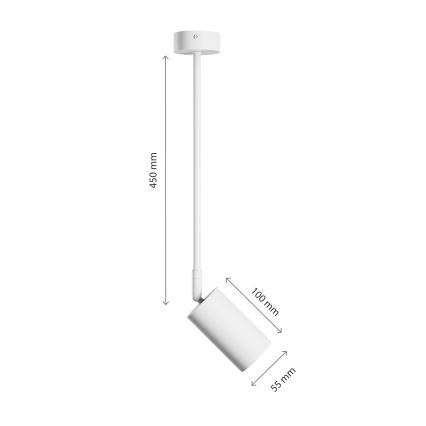 Żyrandol na drążku VARIOSA 1xGU10/10W/230V biały