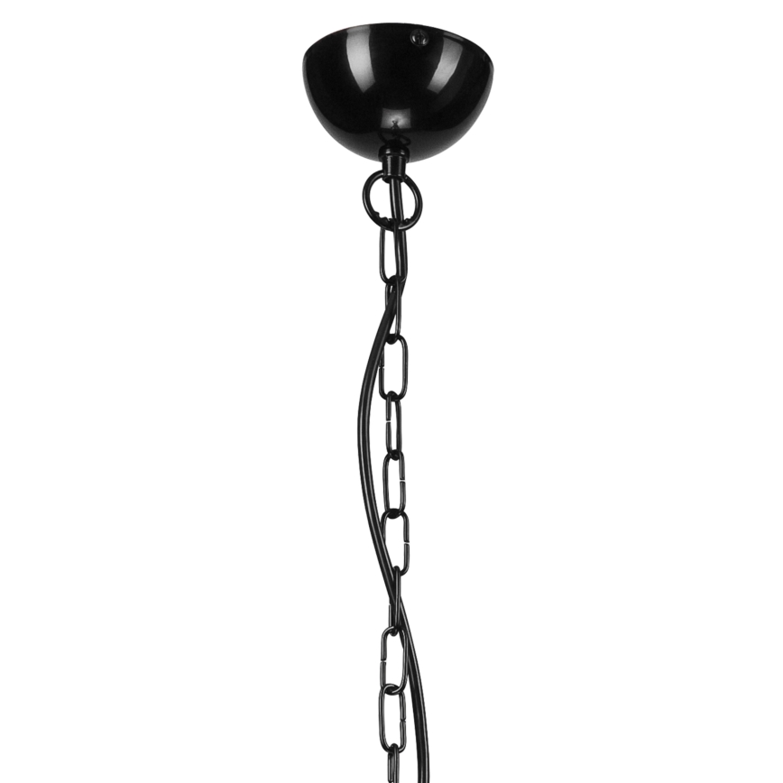 Żyrandol na łańcuchu 10xE27/60W/230V czarny