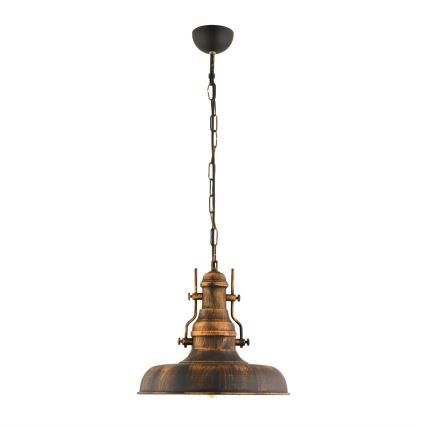 Żyrandol na łańcuchu 1xE27/40W/230V brąz