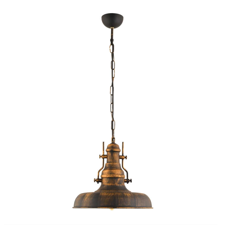 Żyrandol na łańcuchu 1xE27/40W/230V brąz